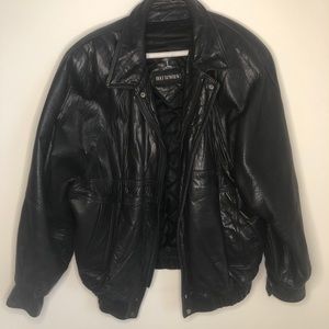 90s vintage Holt renfrew leather jacket  size 40